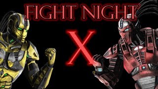 GAMEPLAY FIGHT NIGHT MORTAL KOMBAT 9  CYRAX VS SEKTOR [upl. by Clywd]