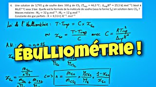 Loi de l’ébulliométrie [upl. by Krever]