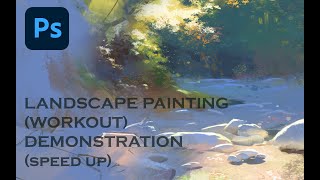 HOW TO PAINT LANDSCAPE PAINTING DEMO [upl. by Kilroy]