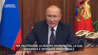 Il discorso di Putin alla nazione «Serve una mobilitazione parziale» [upl. by Ttezil]