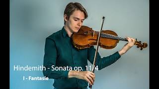 Hindemith Sonata op114 I Fantasie for viola and piano  Benjamin Beck 2015 [upl. by Eile381]