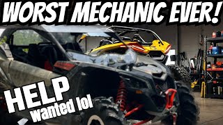 MY FIRST CanAm Maverick X3 Oil Change [upl. by Aniala314]