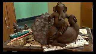 Making of Clay Ganesha [upl. by Ki]