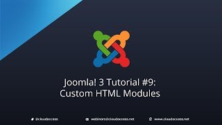 Joomla 3 Tutorial 9 Custom HTML Modules [upl. by Marla458]