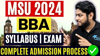 MSU Baroda BBA Admission Process 2024 Entrance exam syllabus Pattern complete Details [upl. by Rehtse]