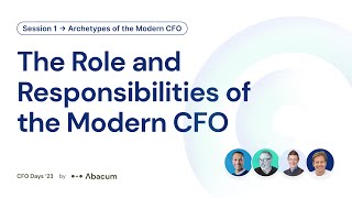 The Role and Responsibilities of the Modern CFO [upl. by Woodie]