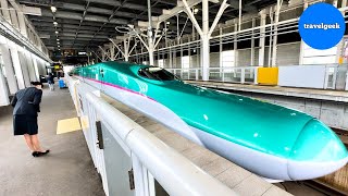 Riding Japans FASTEST Bullet Train First Class from Tokyo to Hokkaido  Shinkansen Hayabusa [upl. by Malim]