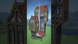 minecraft tall medieval house minecraftbuilding mimecraft [upl. by Serafina365]