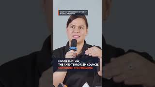 Sara Duterte cries foul as antiterror law is turned against her [upl. by Nunes]