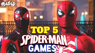 Top 5 best spiderman Android games explained in tamil [upl. by Auhel]