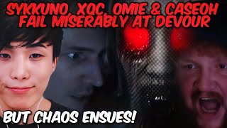 Sykkuno xQc Omie amp CaseOh Fail Miserably at Devour but Chaos Ensues 😂🔥 [upl. by Clothilde]