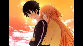 Sword Art Online  SAO  Asuna Kirito AMV Edit  Bazzi  IFLY Song [upl. by Schreib677]