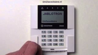 Jablotron alarmsysteem met een code in en uitschakelen [upl. by Aileve]