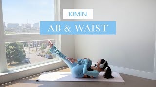 10MIN Ab amp Waist Pilates  daily tone amp sculpt  beginner friendly verbal cues  MADELEINEABEID [upl. by O'Meara188]