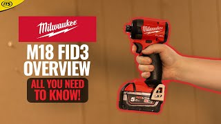 Milwaukee FID3 M18 FUEL Brushless Impact Driver  Quick Overview [upl. by Nel]