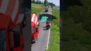 😂 CONCRETE MIXER vsGIANT POTHOLES Part10 Shorts TruckFail RoadTripDisasters ConstructionFail [upl. by Norre]