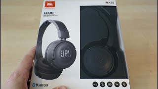 JBL T450BT Bluetooth Headphones quick unboxing [upl. by Dutchman914]