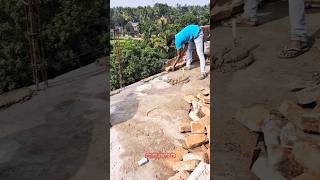 Roof Parapet wall 👍 construction brickwork shorts youtubeshorts krishnagsardar1994 [upl. by Bohman]