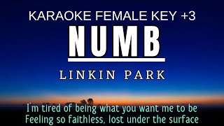 Linkin Park  Numb Karaoke Female Key Nada Wanita 3 B [upl. by Kirt]