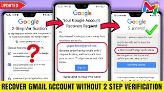 How to Recover Gmail Account without 2 Step Verification 2024 without Verification Code Password [upl. by Nickolaus356]