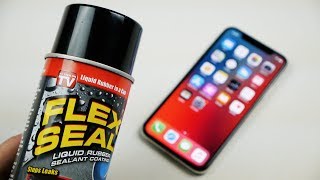 What Happens If You Spray Flex Seal on iPhone X  Drop Test From 100 FT [upl. by Harhay583]