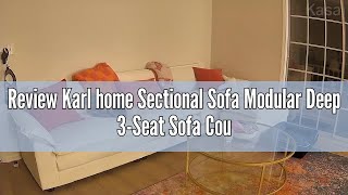 Review Karl home Sectional Sofa Modular Deep 3Seat Sofa Couch with Ottoman Chenille Sofa Sleeper C [upl. by Evania]