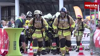 KölnTurm Treppenlauf  Feuerwehr präsentiert sich im MediaPark [upl. by Balas]