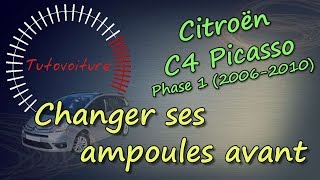 Changer ses Ampoules avant  Citroën C4 picasso [upl. by Eurd650]