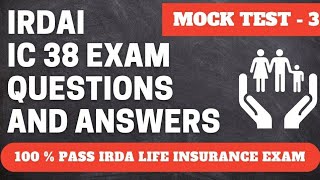 IRDA Exam Questions and Answers  3  IRDA Exam Preparation [upl. by Assirec253]