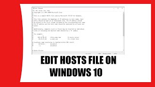 How to Edit Hosts File on Windows 10 Solved [upl. by Ahseiyk]