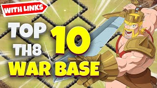 TOP 10 Best TH8 War BASE With Link  TH8 LAYOUT Copy Link  Town Hall 8 War Base Copy Link [upl. by Neyud]