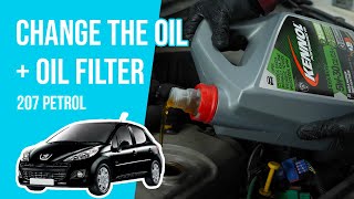 Change the oil and the oil filter Peugeot 207 14 8V 🛢 [upl. by Ailuig826]