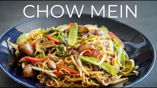 Vegetable Chow Mein Recipe  EASY Chinese vegan Noodles dinner idea [upl. by Laehpar446]