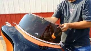 BAGGERSHIELD Convertible Motorcycle Windshield [upl. by Lupiv]