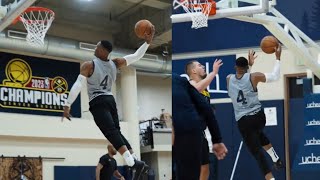 Russell Westbrook goes at Nikola Jokic in first practice with Nuggets 😳 [upl. by Asilet]