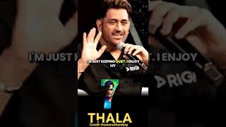 About ‘Thala for a reason’ 💀ftyoutubeshorts youtubevideo shortsfeed cricket msdhoni reels [upl. by Rahman]