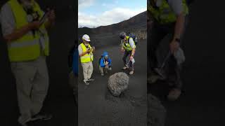 Spallation Bomb coming down the La Palma Volcano Oct 27th [upl. by Aniras]