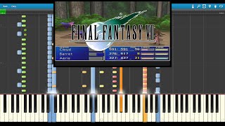 Final Fantasy VII  Battle Theme Synthesia [upl. by Nekcarb]