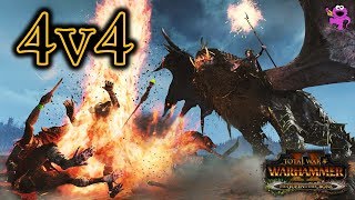 THIS IS WARHAMMER 4V4  Clash for the Old World  Total War Warhammer 2 Gameplay [upl. by Enela]