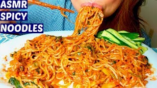 ASMR Stirfried Spicy Noodles Mukbang Cambodian No Talking 먹방 suellASMR [upl. by Yirinec]