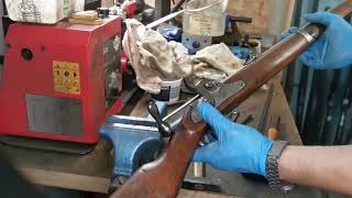 Restoration of bavarian percussion breech loading rifle Podewil Lindner M185867 [upl. by Eronel]