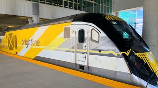 Riding Floridas Brightline Train  Miami Florida to Orlando Florida Station  By Train [upl. by Nikral]