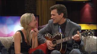 Chris Isaak serenades Carrie Bickmore on ROVE Australia [upl. by Nomal876]