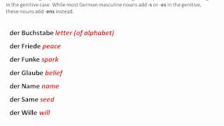 Genitive case in German  wwwgermanforspaldingorg [upl. by Egin]