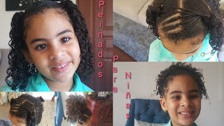 Peinados para Niñas con Cabello Rizado 2 [upl. by Macomber752]