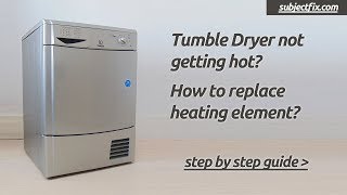 Tumble dryer not getting hot How to diagnose amp replace heating element HotpointIndesitCreda [upl. by Adah]