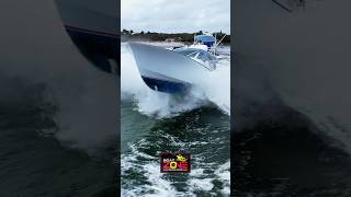 MillionDollar Boat Exiting a Rough Boca Inlet  Boat Zone [upl. by Nnylannej16]