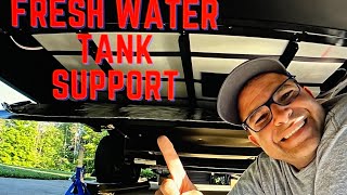 Easy Fresh Water Tank Support Rockwood Mini Lite rvlife werv rockwood [upl. by Rehpotsihrc]