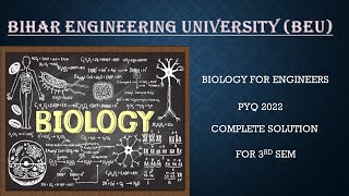 BTECH Bio PYQ 2022 Complete Solution  biology for engineers AICTE  BEU  beuhelper [upl. by Yruy]