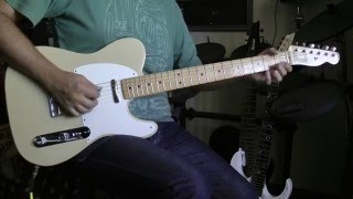 Fender Baja Telecaster  Country Blues Rock amp METAL lead tones [upl. by Accisej371]